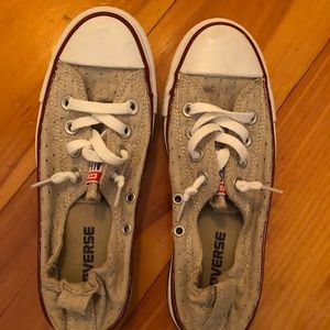FUN Tan Lace Converse Slip-on